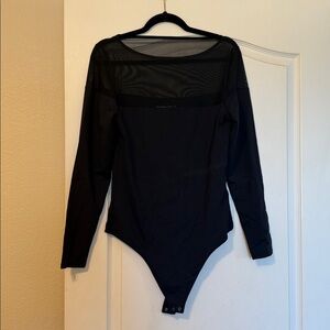 Abercrombie & Fitch Black Mesh Detail Bodysuit